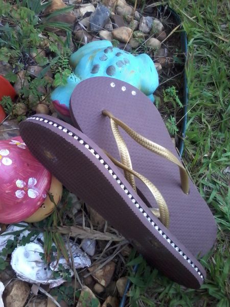 Chinelo personalizado Marrom